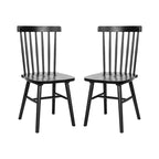 Sedie da pranzo commerciali Windsor Style in legno massello con schienale a fusi – Set da 2