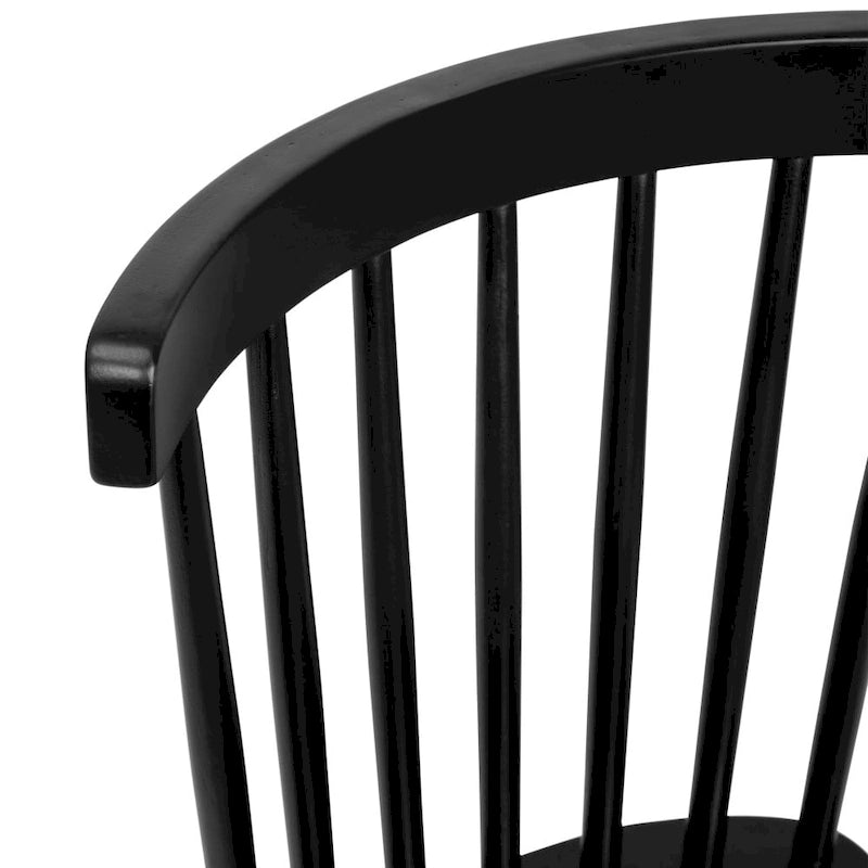 Sedie da pranzo commerciali Windsor Style in legno massello con schienale a fusi – Set da 2
