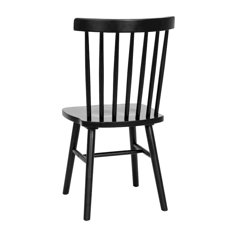 Sedie da pranzo commerciali Windsor Style in legno massello con schienale a fusi – Set da 2