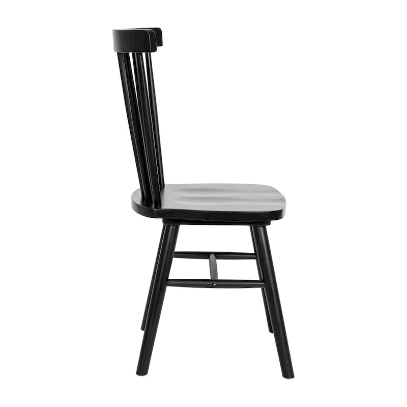 Sedie da pranzo commerciali Windsor Style in legno massello con schienale a fusi – Set da 2