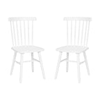 Sedie da pranzo commerciali Windsor Style in legno massello con schienale a fusi – Set da 2