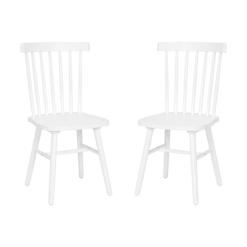 Sedie da pranzo commerciali Windsor Style in legno massello con schienale a fusi – Set da 2