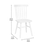 Sedie da pranzo commerciali Windsor Style in legno massello con schienale a fusi – Set da 2