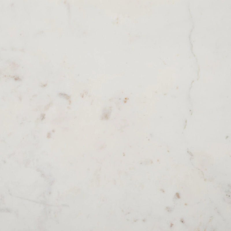 Tavolino d'appoggio a due piani in marmo bianco/nero/grigio, gambe in metallo, per 1 persona