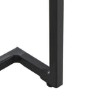 Tavolino d'appoggio a due piani in marmo bianco/nero/grigio, gambe in metallo, per 1 persona