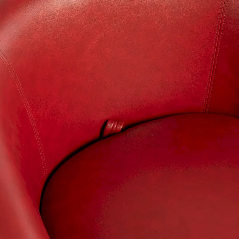 Poltrona Girevole Imbottita a Botte con Contenitore, Sedia Moderna da Salotto per Camera da Letto/Ufficio/Zone Lettura