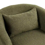Poltrona Girevole Imbottita a Botte con Contenitore, Sedia Moderna da Salotto per Camera da Letto/Ufficio/Zone Lettura