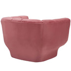 Poltrona in velluto trapuntato a canali verde/blu scuro/rosa antico/grigio, set da 2