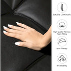 Divano Letto Futon Convertibile Grigio / Marrone / Nero con Braccioli Regolabili, 2 Posti