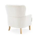 Poltrona Club "Almond Boucle" con borchie