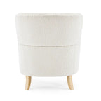 Poltrona Club "Almond Boucle" con borchie