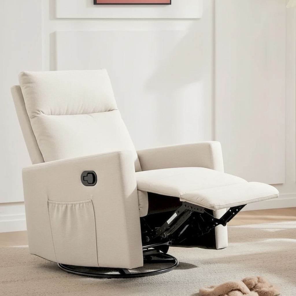 Poltrona reclinabile in tessuto Winback beige/grigio – Posto singolo