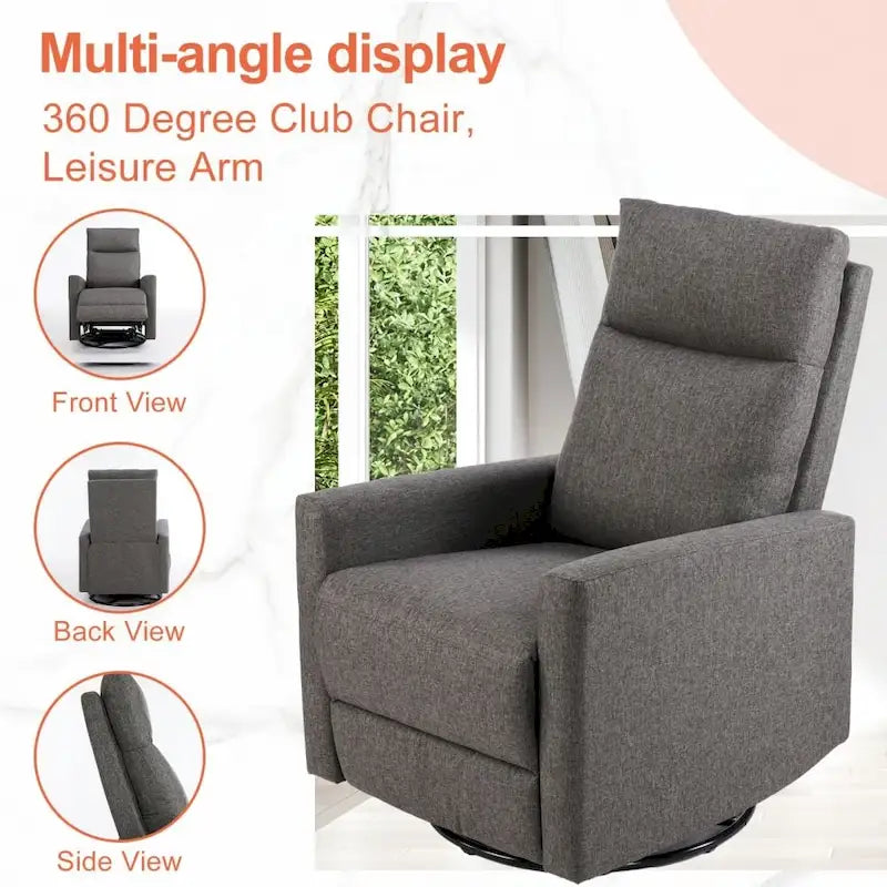 Poltrona reclinabile in tessuto Winback beige/grigio – Posto singolo