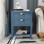 American Style Side Table End Table with 2 Drawer