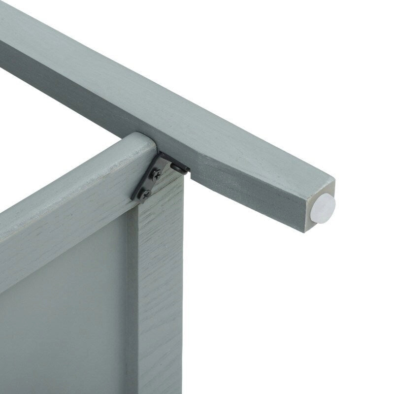 Tavolino da Divano / Comodino a 2 Cassetti Grigio Chiaro / Blu, Stile Americano
