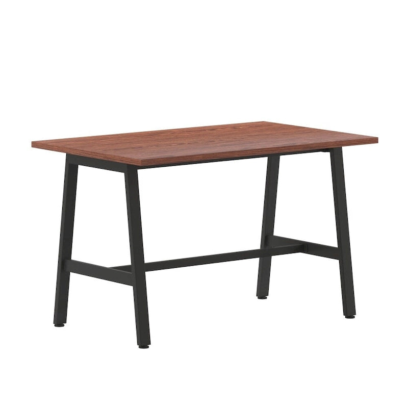 Tavolo riunioni Grigio Quercia / Noce, piano in laminato, base ad A, multi-persona