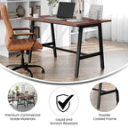 Tavolo riunioni Grigio Quercia / Noce, piano in laminato, base ad A, multi-persona