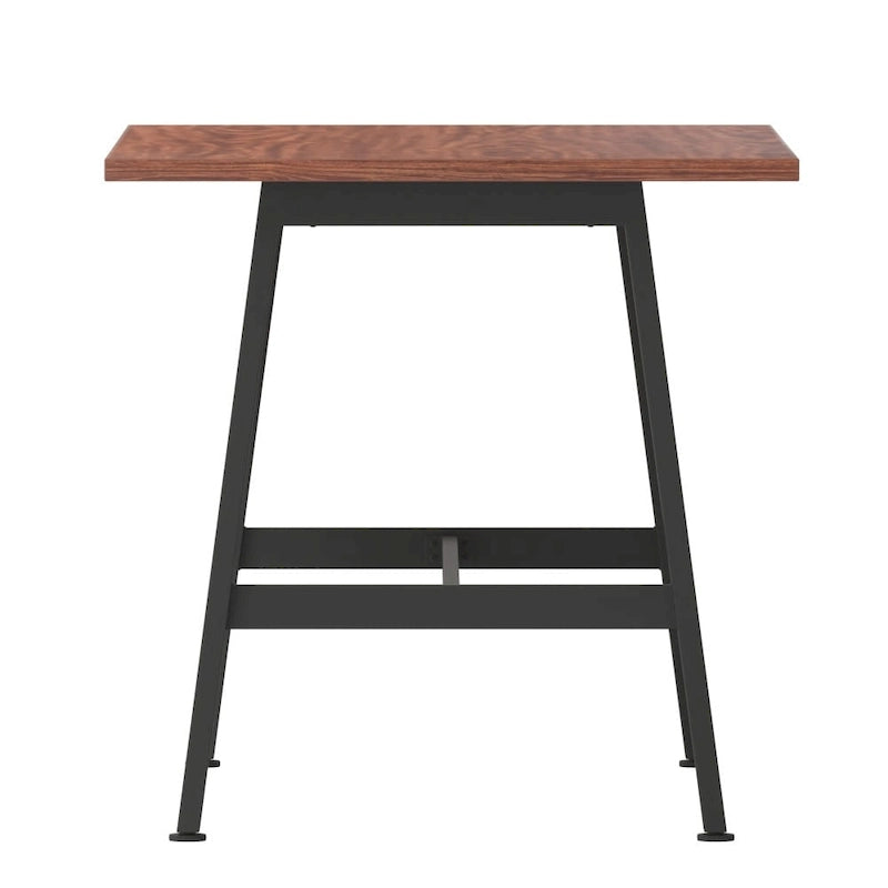 Tavolo riunioni Grigio Quercia / Noce, piano in laminato, base ad A, multi-persona