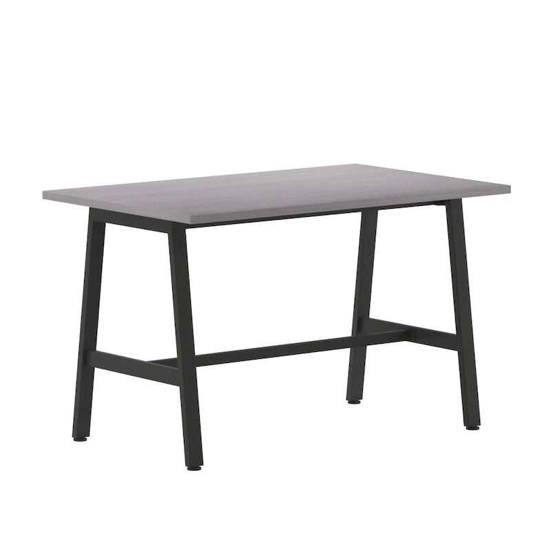Tavolo riunioni Grigio Quercia / Noce, piano in laminato, base ad A, multi-persona