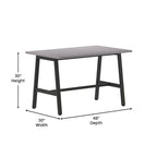 Tavolo riunioni Grigio Quercia / Noce, piano in laminato, base ad A, multi-persona