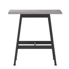 Tavolo riunioni Grigio Quercia / Noce, piano in laminato, base ad A, multi-persona