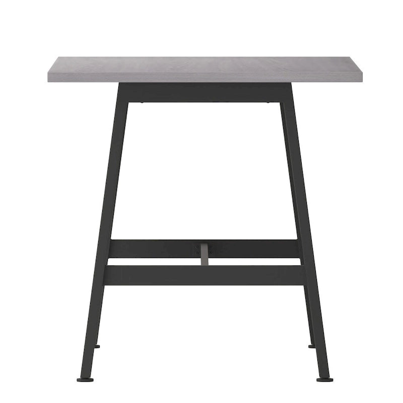 Tavolo riunioni Grigio Quercia / Noce, piano in laminato, base ad A, multi-persona