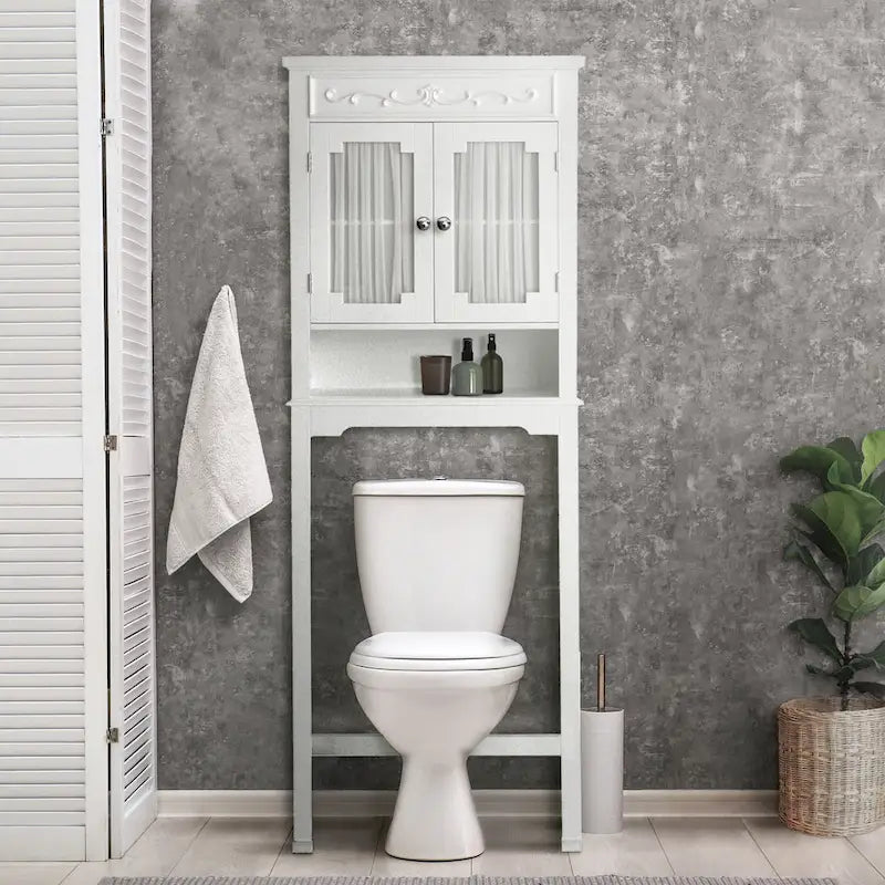 Mobiletto bianco da WC, finitura colorata, 1 persona