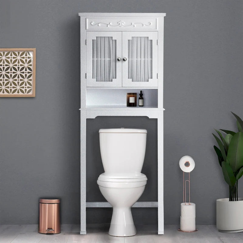 Mobiletto bianco da WC, finitura colorata, 1 persona