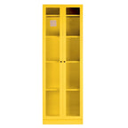 Avidan 70-inch Yellow French Door Metal Cabinet