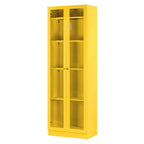 Armadio in acciaio a 2 ante con persiane "French Door" lucido giallo