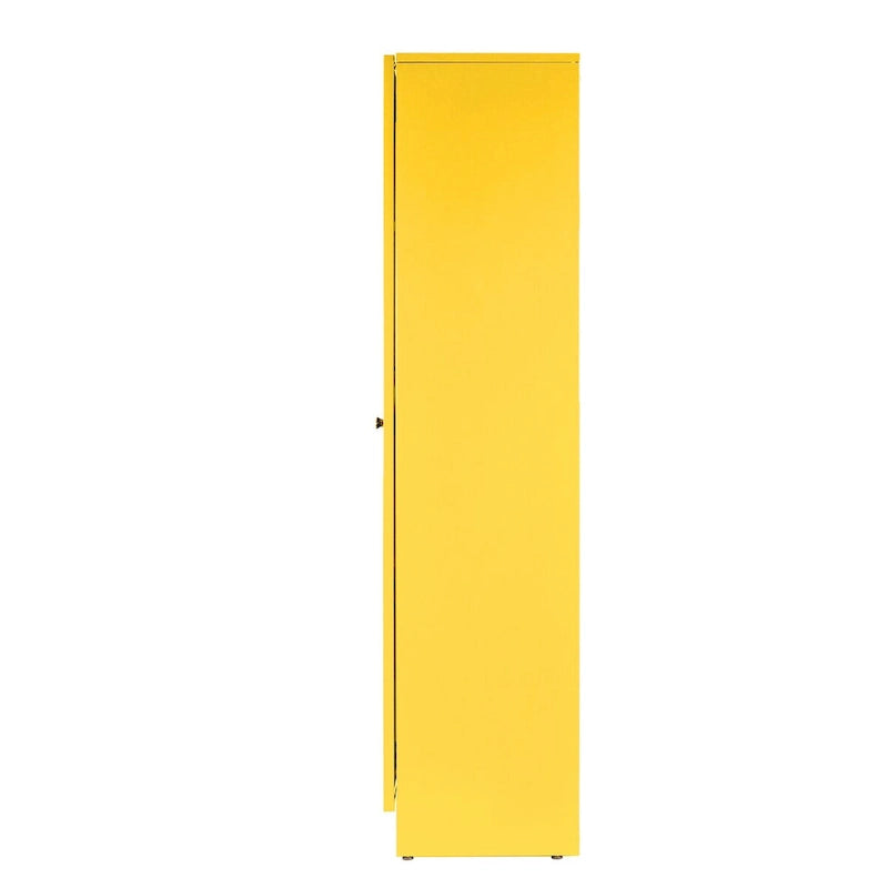 Armadio in acciaio a 2 ante con persiane "French Door" lucido giallo