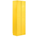 Armadio in acciaio a 2 ante con persiane "French Door" lucido giallo