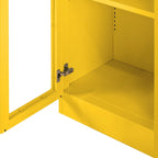Armadio in acciaio a 2 ante con persiane "French Door" lucido giallo