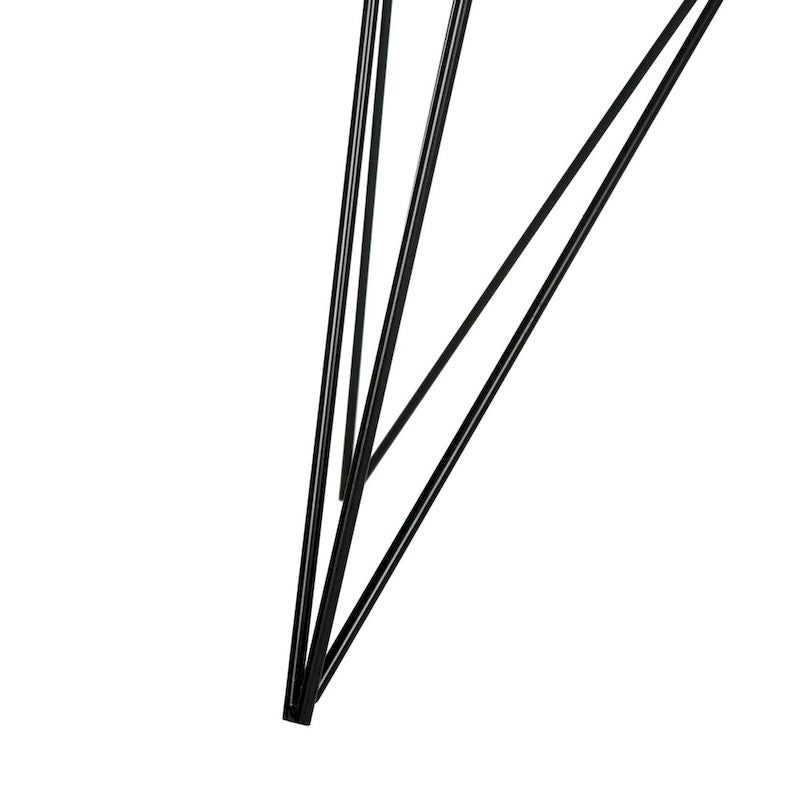 Tavolo da pranzo rotondo grigio scuro/nero, base in ferro, 4 posti